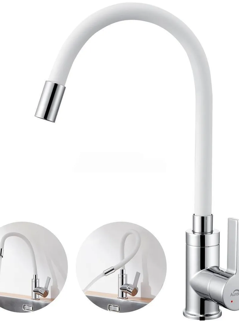 Mélangeur flexible blanc en inox comme neuf