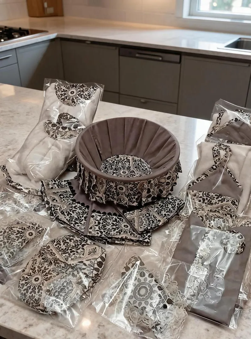 Ensemble de cuisine complet fait main de luxe