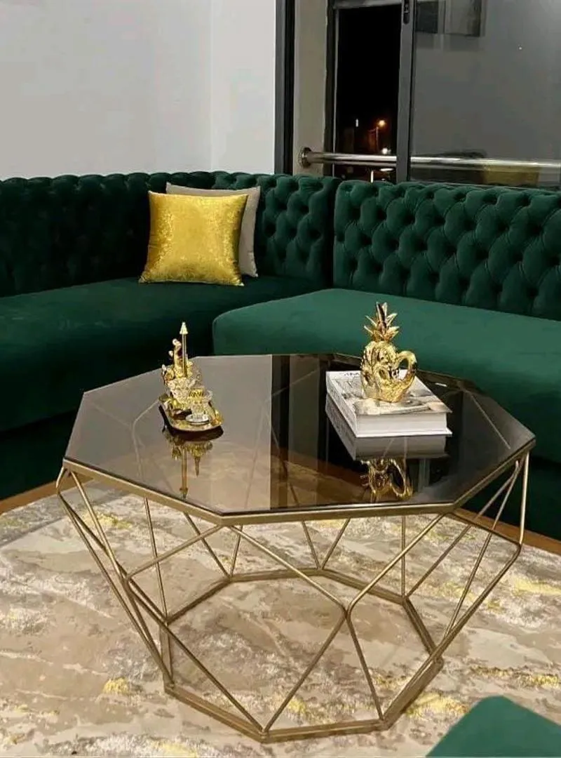 Table basse en verre longue