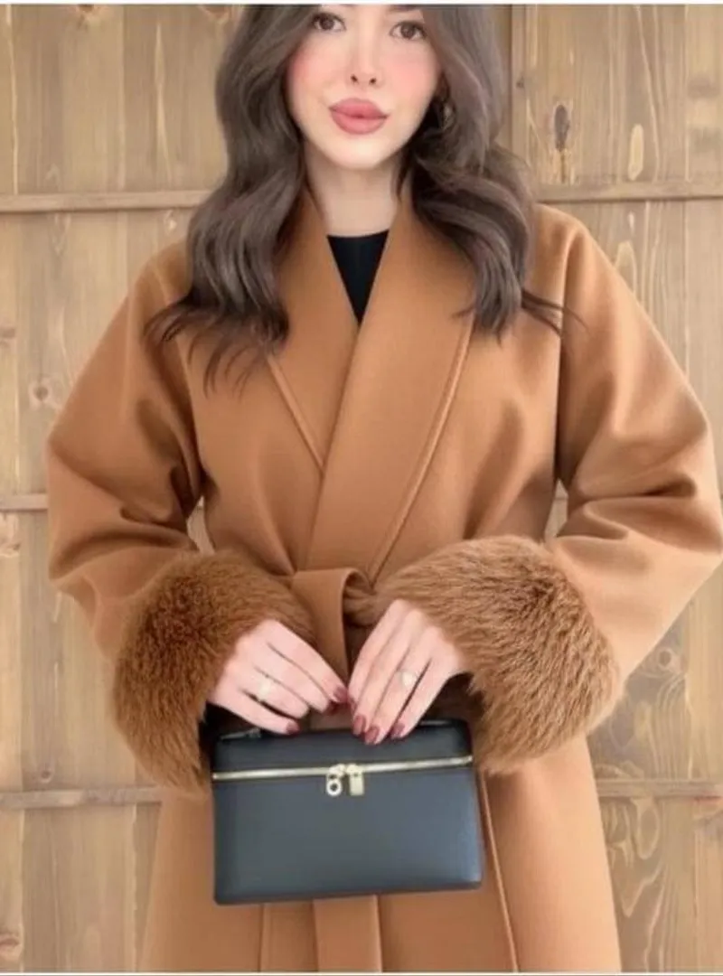 Manteau en fausse fourrure