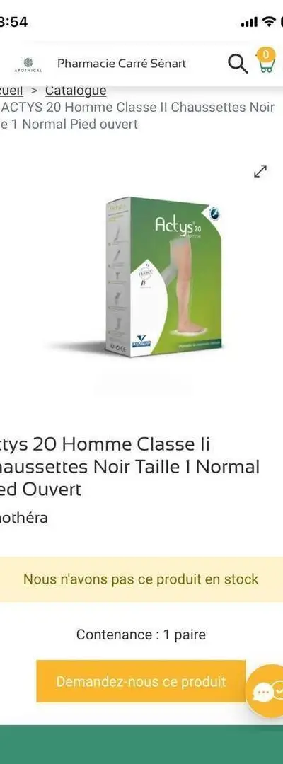 Chaussettes bas de contention artérielle