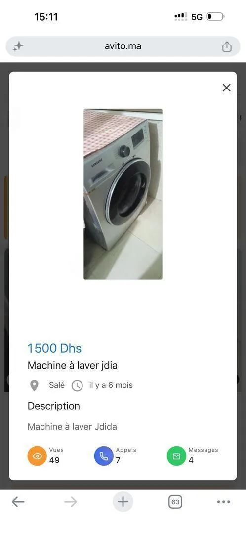 Belle machine à laver