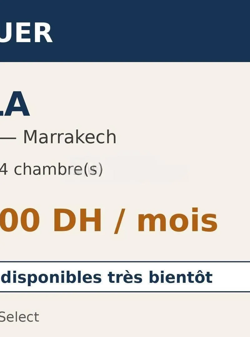 Villa à louer 4 chambres 630 m2 Amelkis