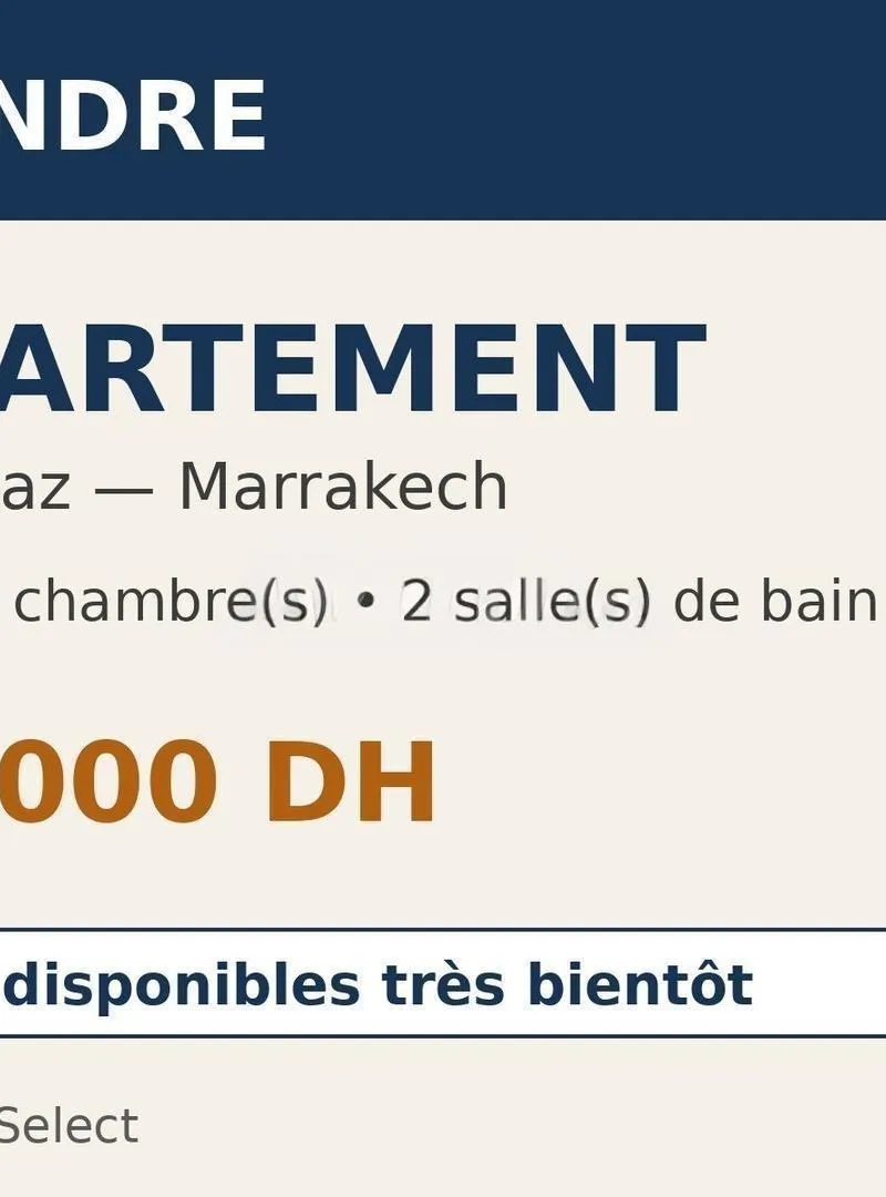 Appartement à vendre 2 chambres 56 m2 Bouaakkaz