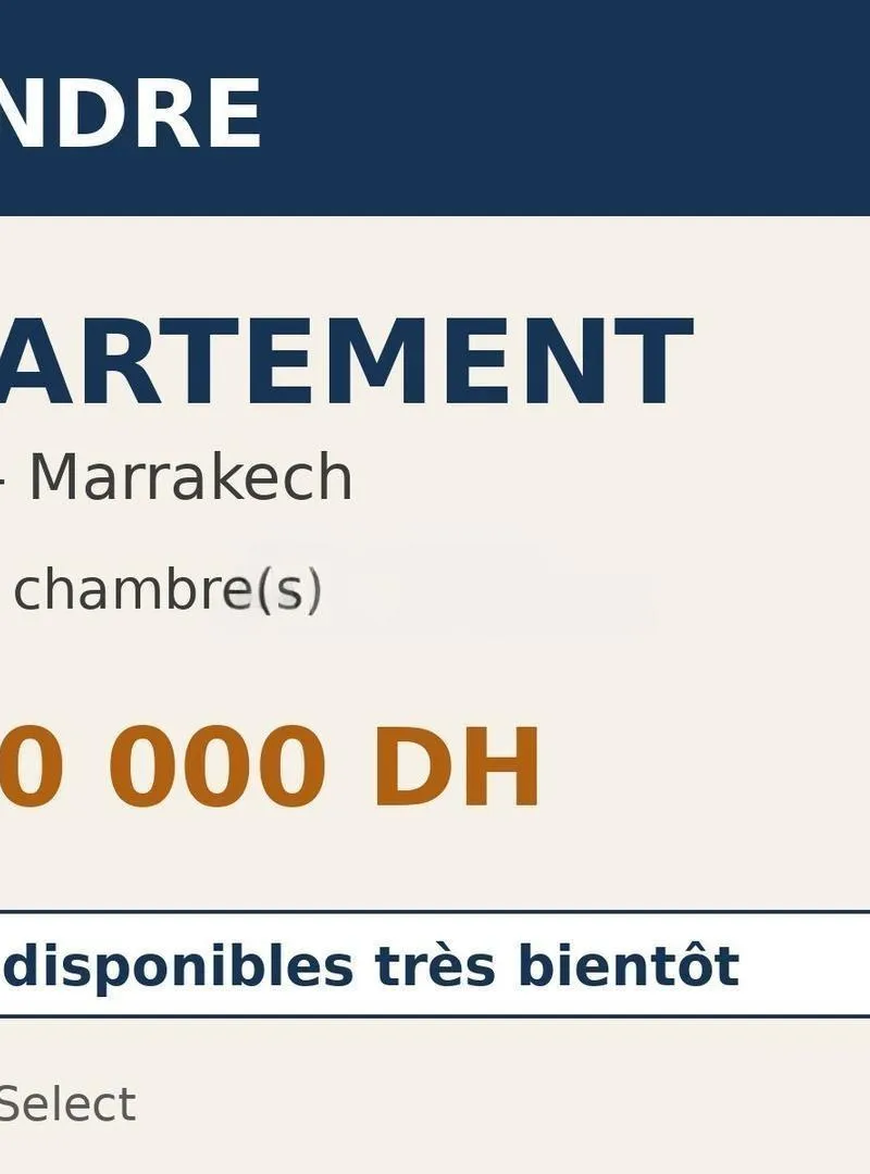 Appartement à vendre 1 chambre 45 m2 Guéliz