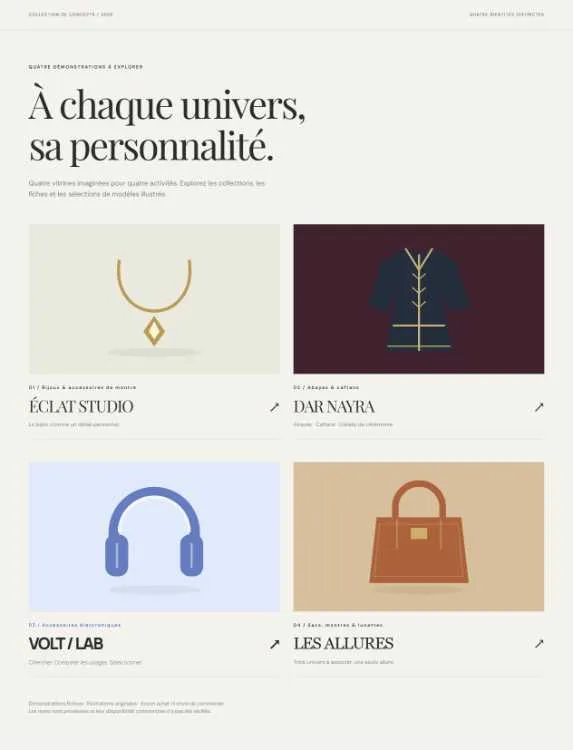Sites vitrines à personnaliser - 5 modèles