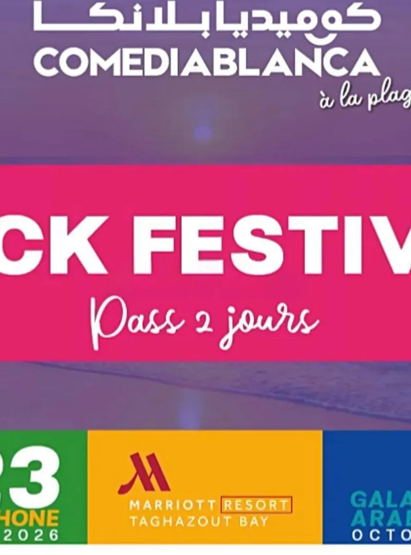 4 billets VIP pour un pack festival Comediablanca