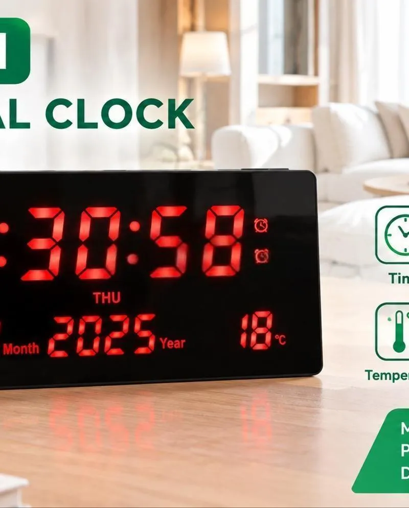 Horloge murale numérique LED