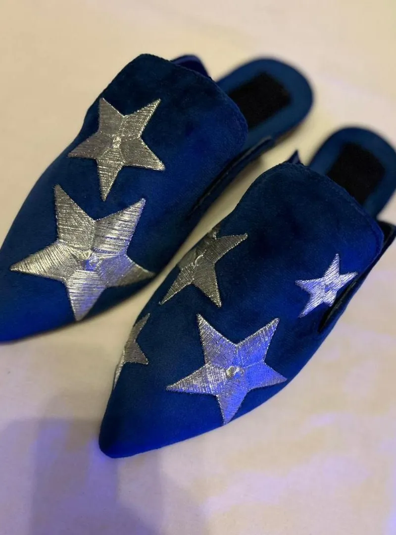 Belgha bleu marocaine