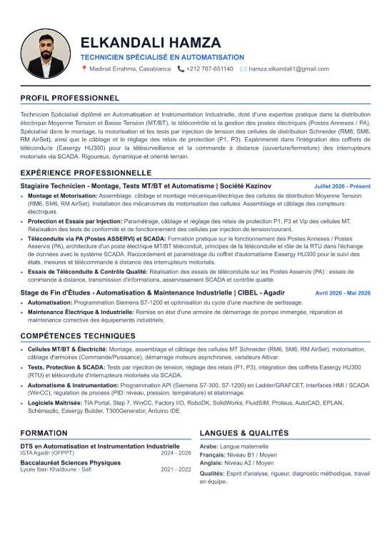 AUTOMTISATION ET MAINTENANCE INDUSTRIELE