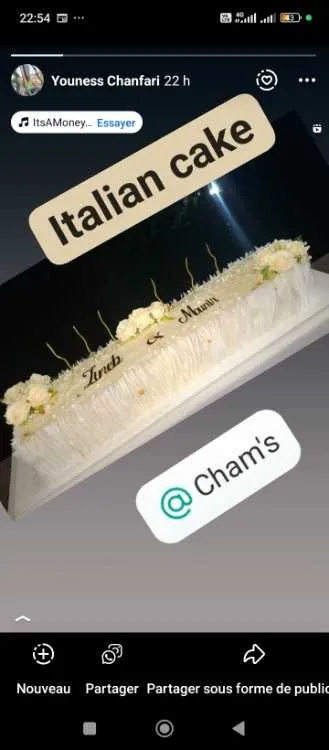 Italian cake sur commande pour mariage