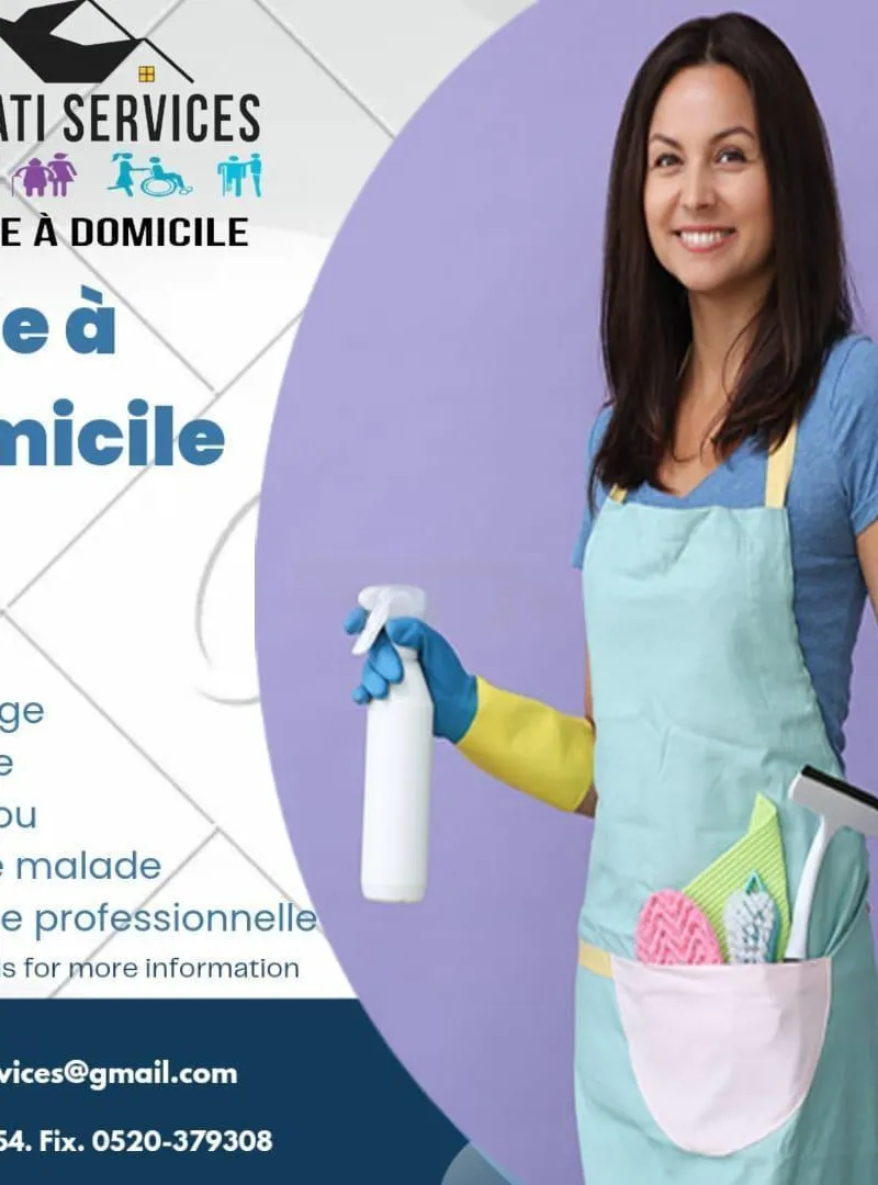 Aide cuisine et ménage nounou garde malade