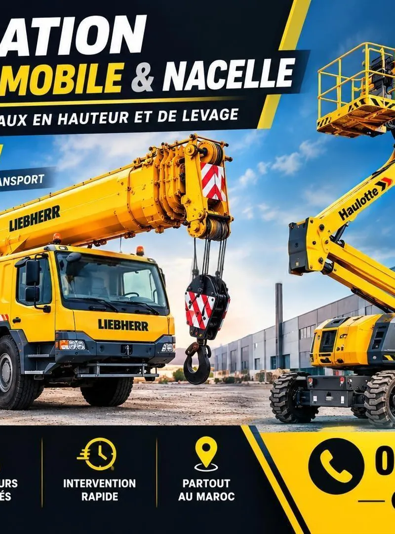 🏗️ LOCATION DE GRUES MOBILES & NACELLES