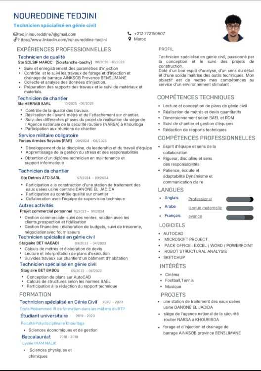 Technicien génie civil