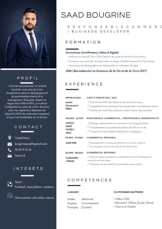 Responsable administrative de vente