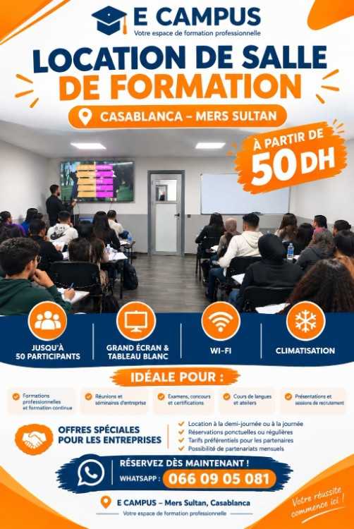Location de salle de formations