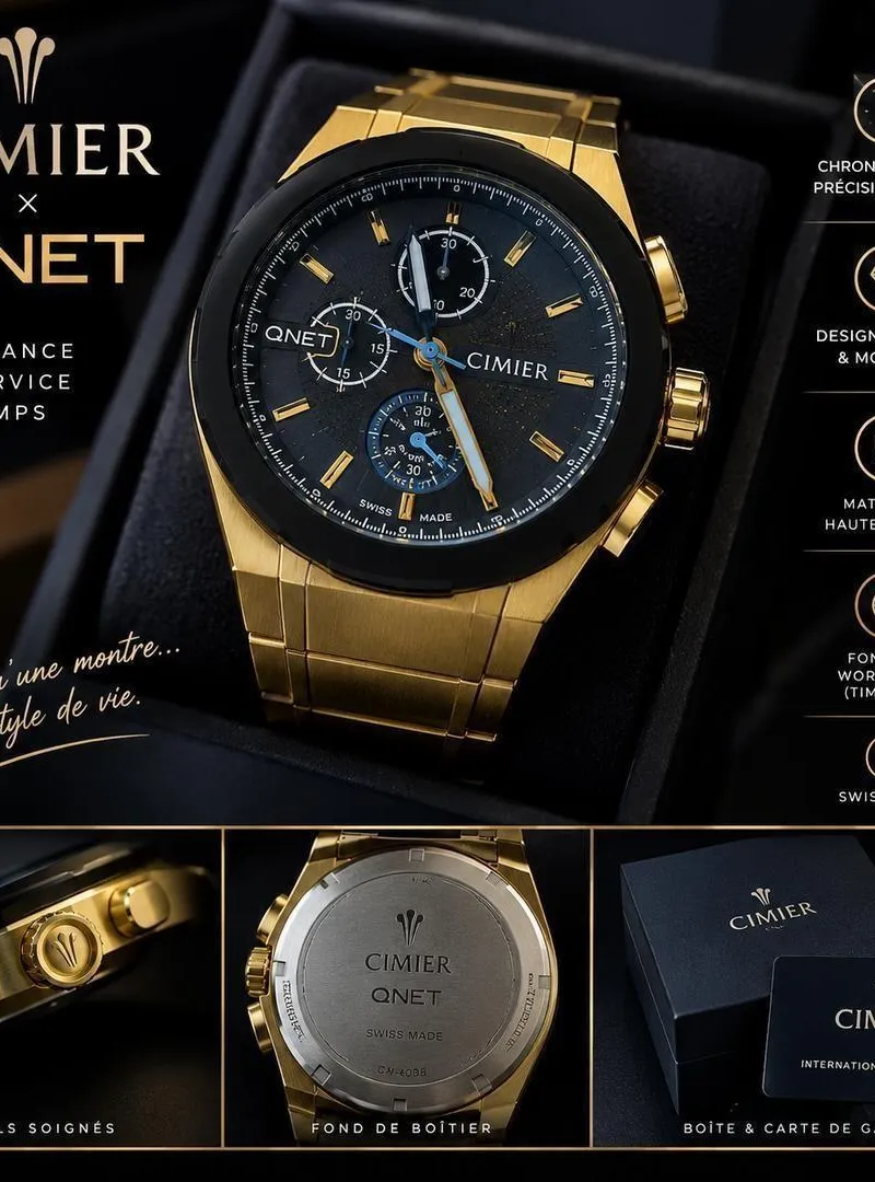 Montre de luxe à vendre avec boîte et carte