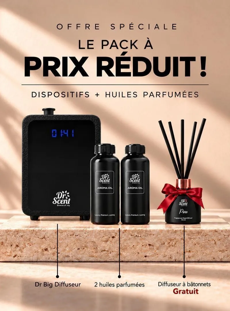DR Big Diffuser, 2 Arômes 500ml, Diffuseur à Bâtonnets