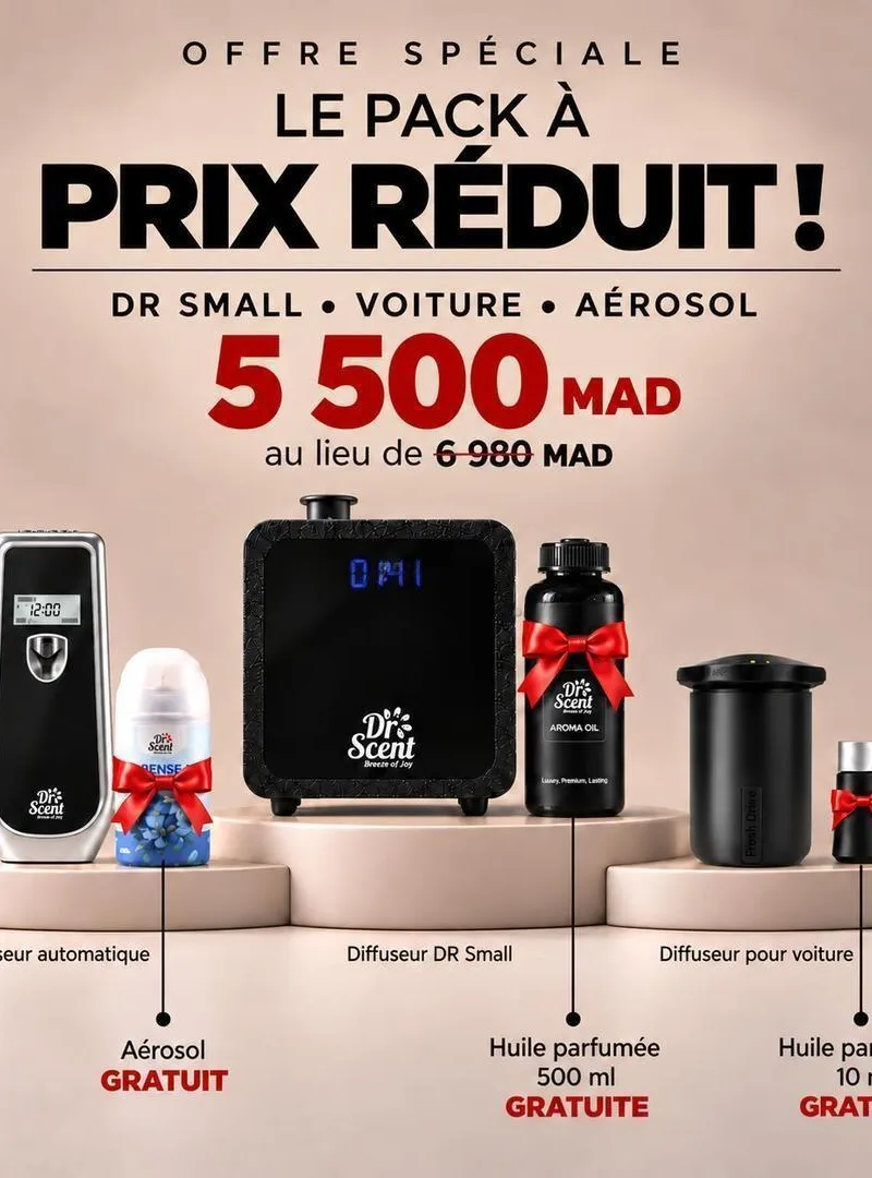 DR Small, 500ml, Voiture 10ml, Diffuseur et Aérosol