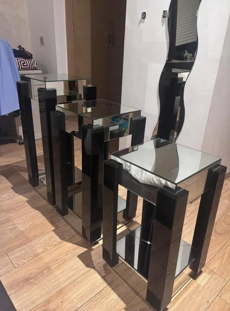 Set de 3 tables miroirs