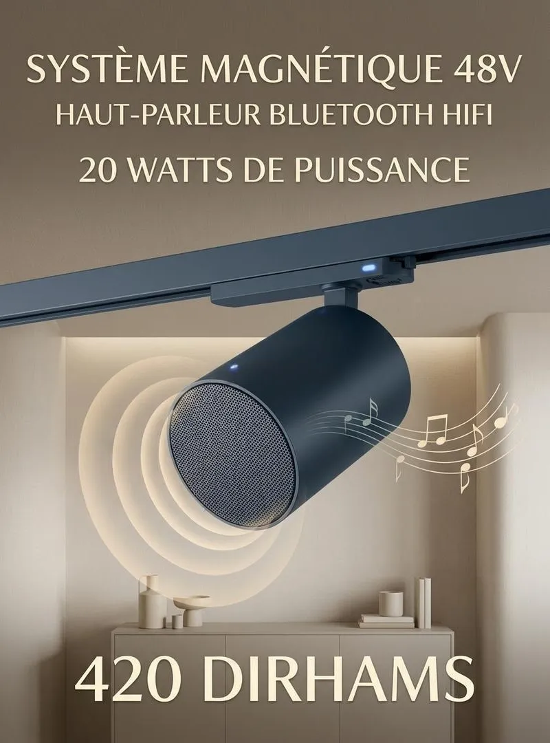 Haut-parleur Bluetooth pour rail magnétique 20w