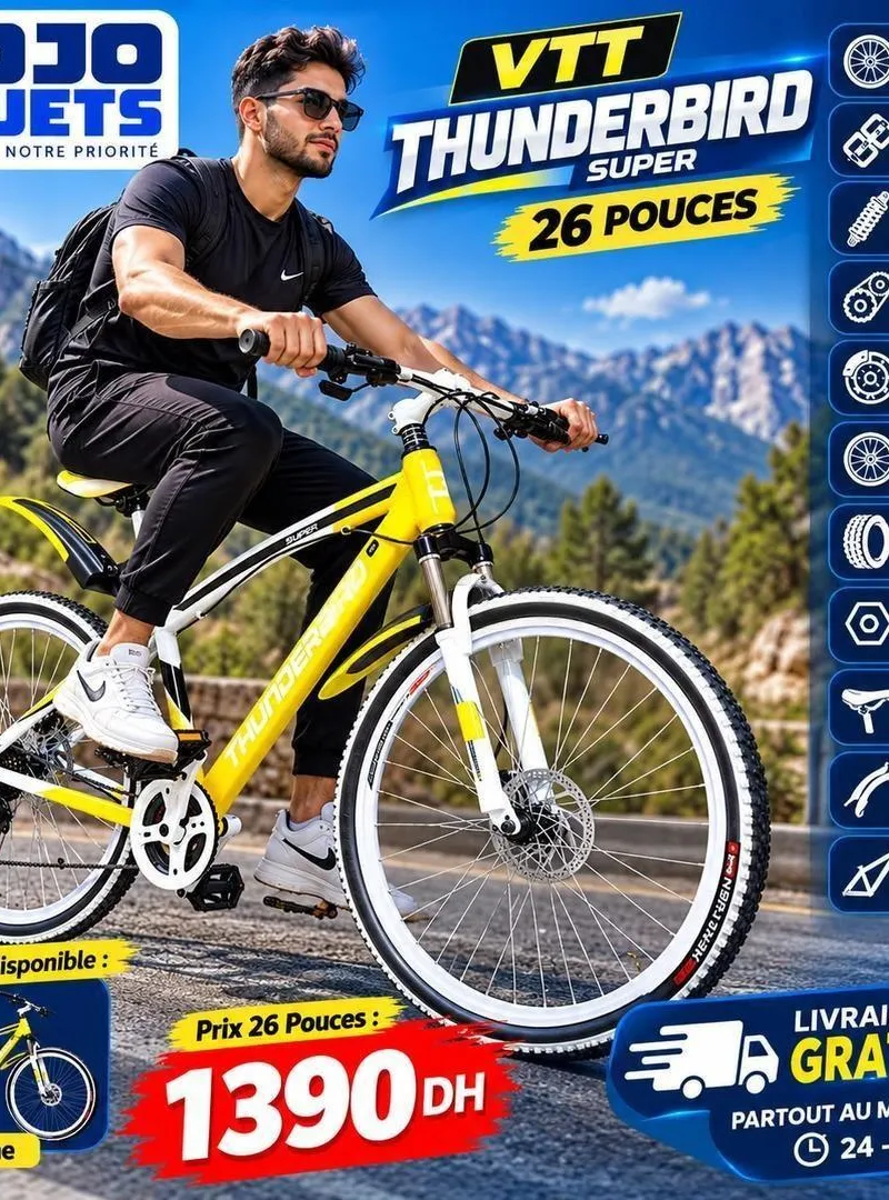 Vélo VTT THUNDERBIRD SUPER 26 Pouces
