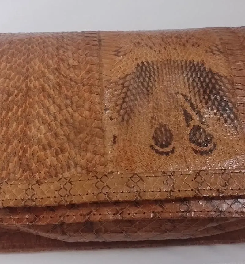 Sac à main vintage peau de serpent