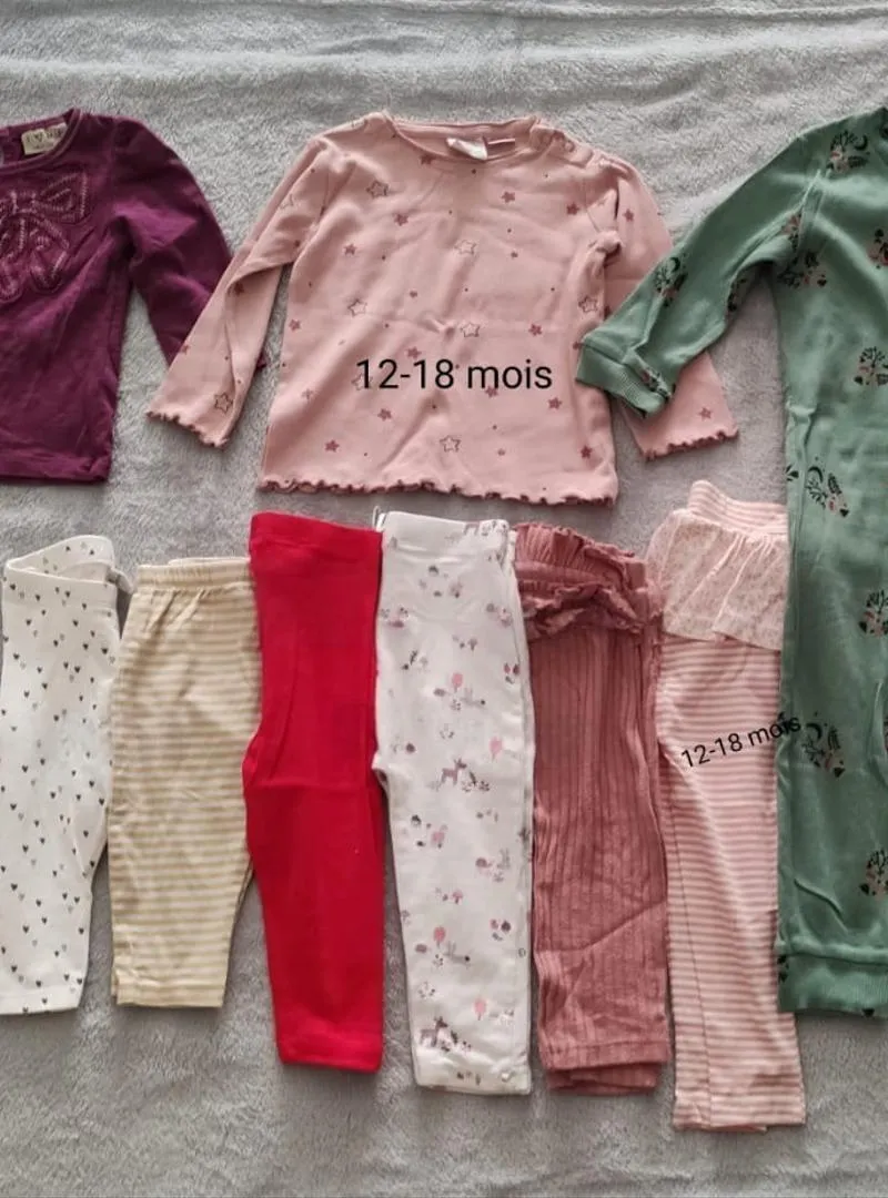 Lot vêtements bébé d'Europe