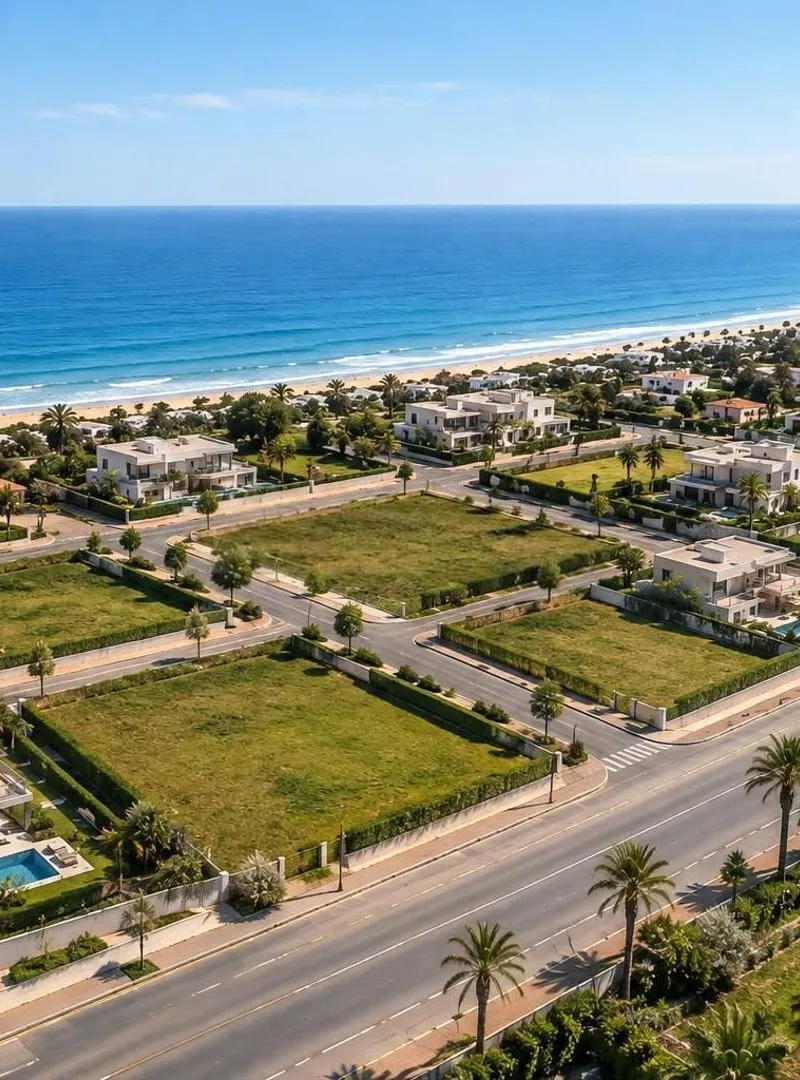 TERRAIN À VENDRE, DAR BOUAZZA VUE SUR MER